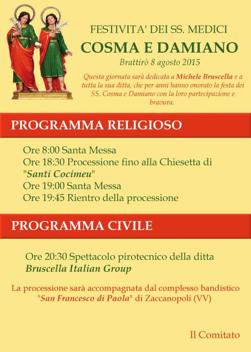 FESTA ESTIVA SS. COSMA E DAMIANO 