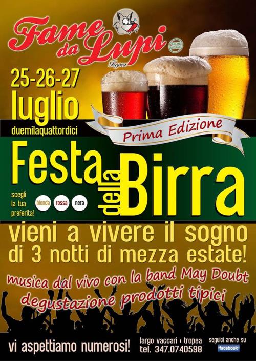 25,26 e 27 FESTA DELLA BIRRA 2014